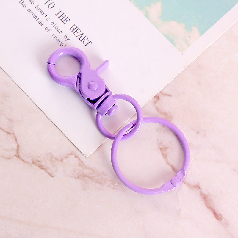 Wholesale Metal DIY Color Painted Keychain Accessories
